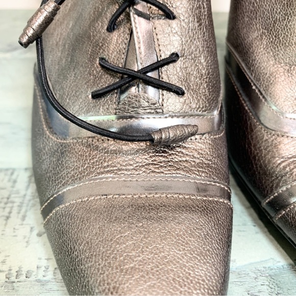 Stuart Weitzman Cavendish Shoes Bronze Tie Heels 8.5 - Picture 4 of 15